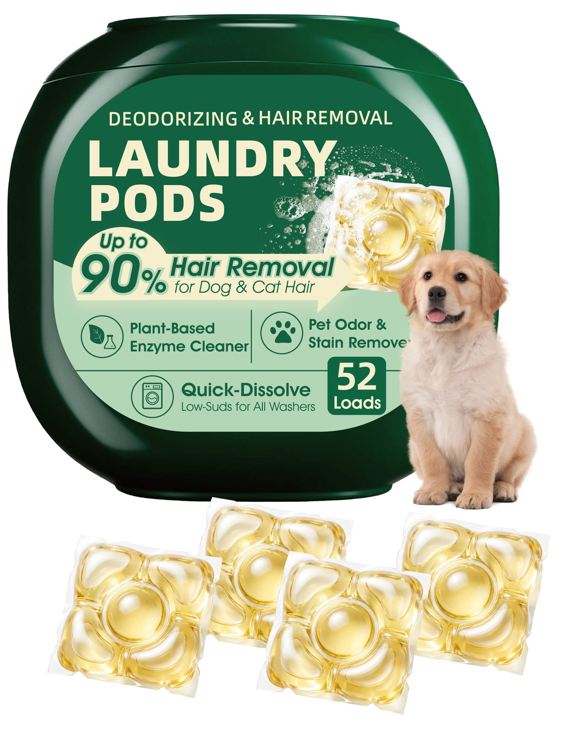 Pet Hair & Odor Removal Laundry Pods